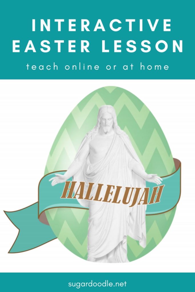 Easter is a beautiful time for Christian families to gather and learn about Jesus Christ. This simple lesson outline, with free printables, is perfect for an interactive lesson at home or with extended family online.