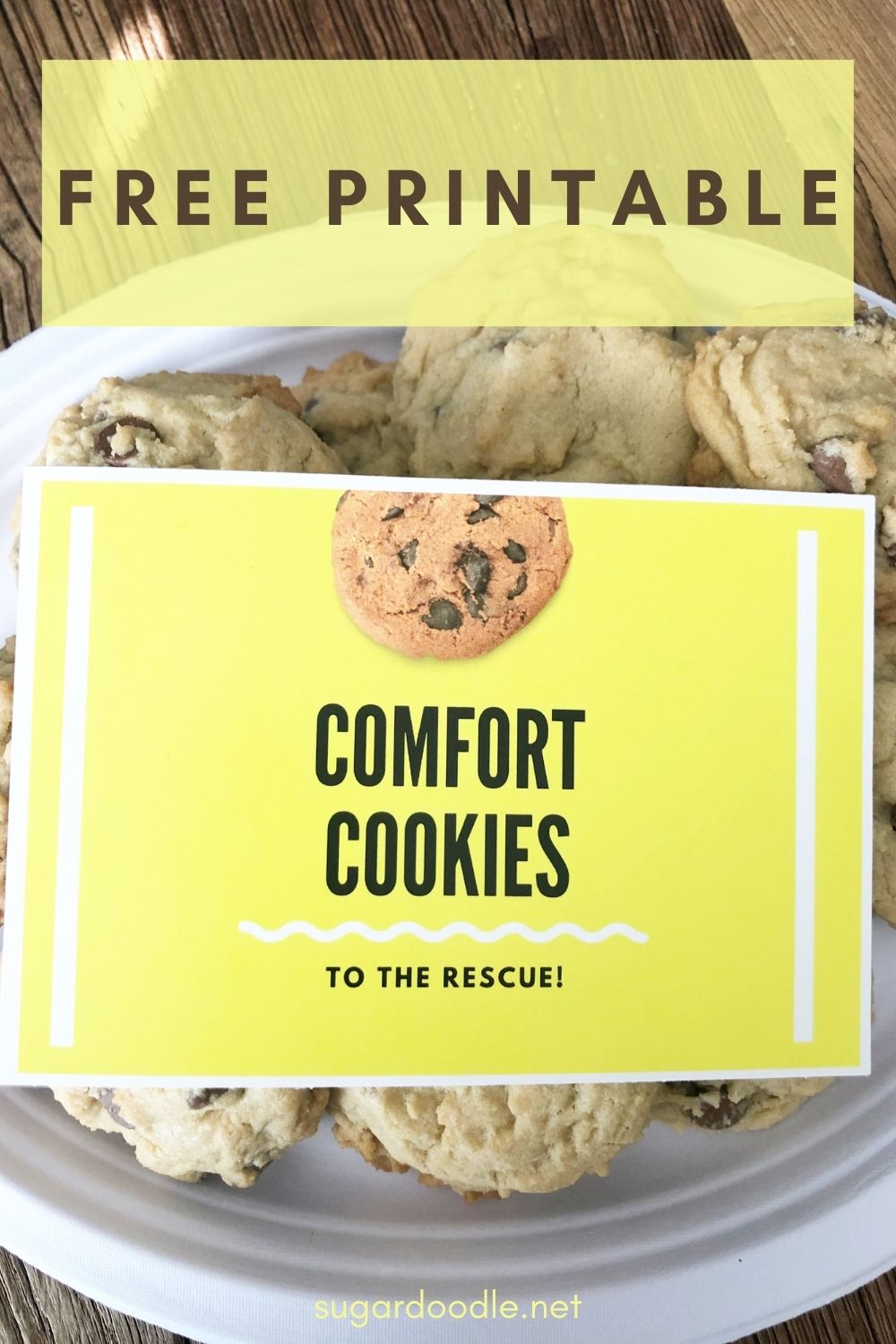 Next time you deliver a plate of cookies to someone, attach this cute note card and write a personal note on the back. #freeprintable #card #service